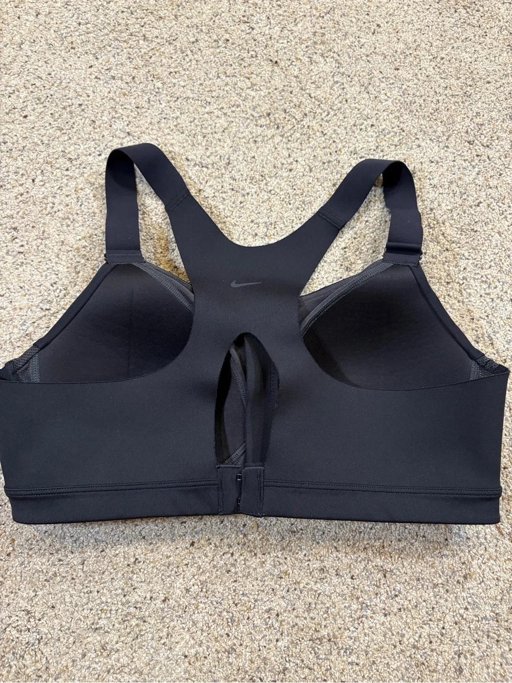 Nike Black Front-Zip High Support Racerback Sports Bra